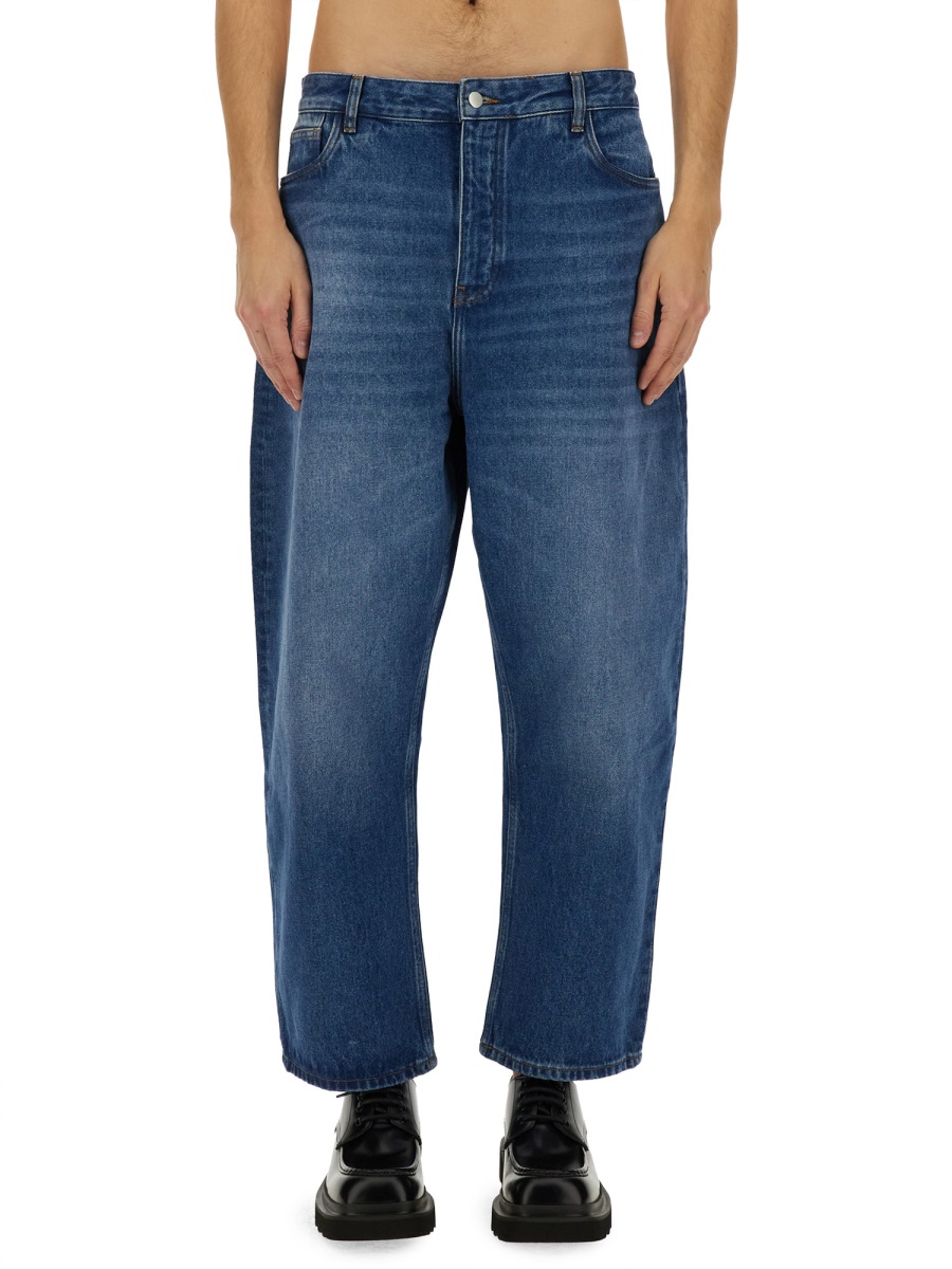 CURVED CROPPED JEANS LANDSNM1111WORNWASHINDIGO (Studio Nicholson / ジーンズ ) | Studio Nicholson (スタジオニコルソン)