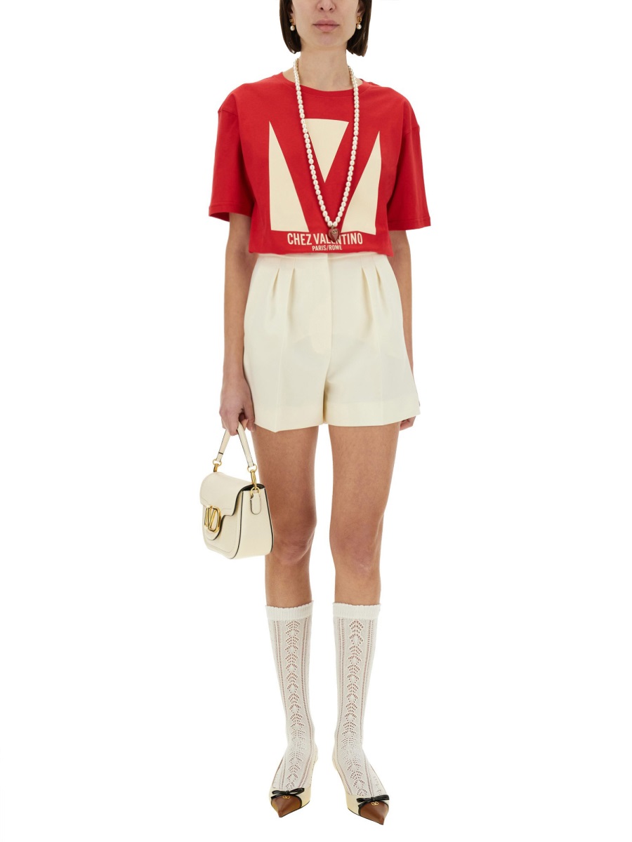 "CHEZ VALENTINO" PRINT T-SHIRT 6B3MG24H95WR9B (Valentino Garavani / Tシャツ・カットソー ) | Valentino Garavani (ヴァレンティノ)(1)