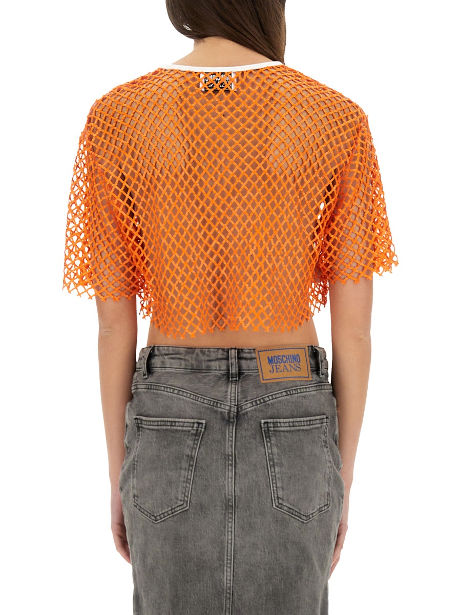 CROPPED MESH TOP 121637270064 (MOSCHINO JEANS / Tシャツ・カットソー ) | MOSCHINO JEANS (モスキーノ ジーンズ)(2)