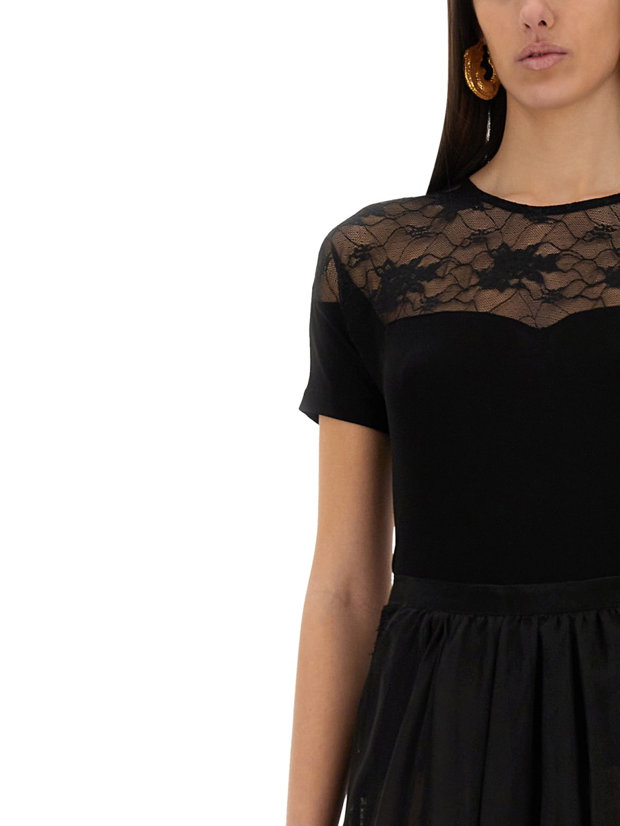 TOP WITH LACE INSERT 25PJTO028VI0532U9000 (NINA RICCI / Tシャツ・カットソー ) | NINA RICCI (ニナ リッチ)(3)