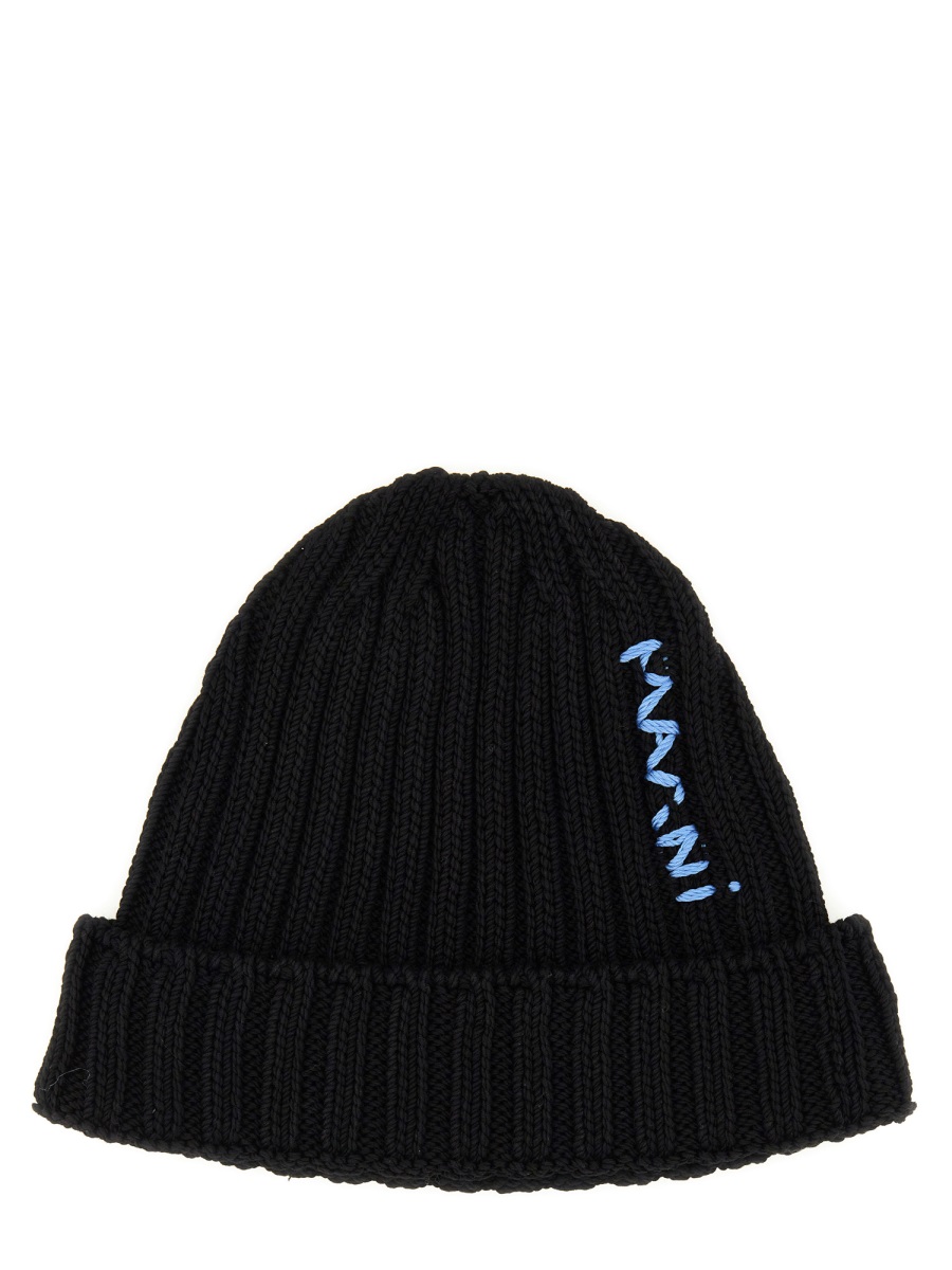 BEANIE HAT WITH LOGO CLZC0158A0UFC85000N99 (Marni / 帽子 ) | Marni (マルニ)