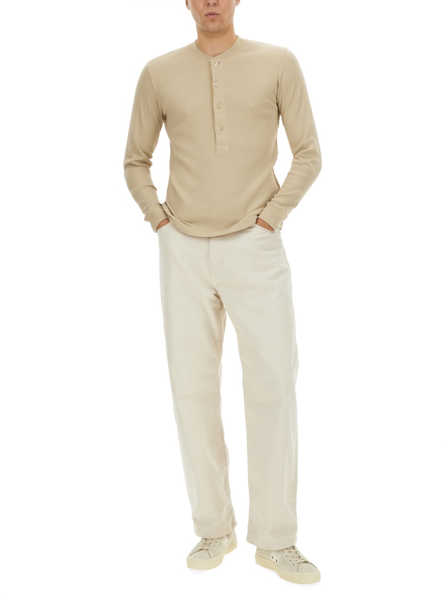 RIBBED "HENLEY" T-SHIRT JHL014JMC048S25JB220 (TOM FORD / Tシャツ・カットソー ) | TOM FORD (トムフォード)(1)