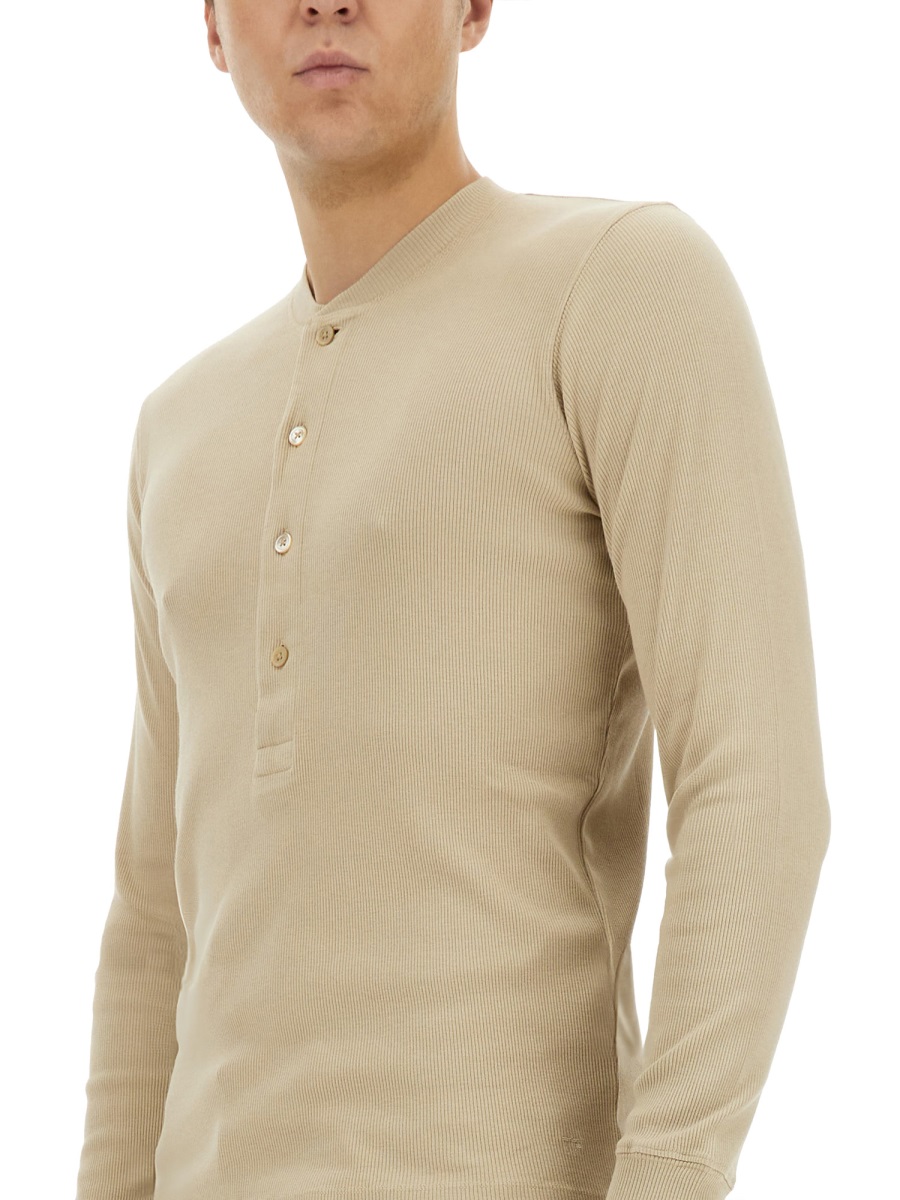 RIBBED "HENLEY" T-SHIRT JHL014JMC048S25JB220 (TOM FORD / Tシャツ・カットソー ) | TOM FORD (トムフォード)(3)