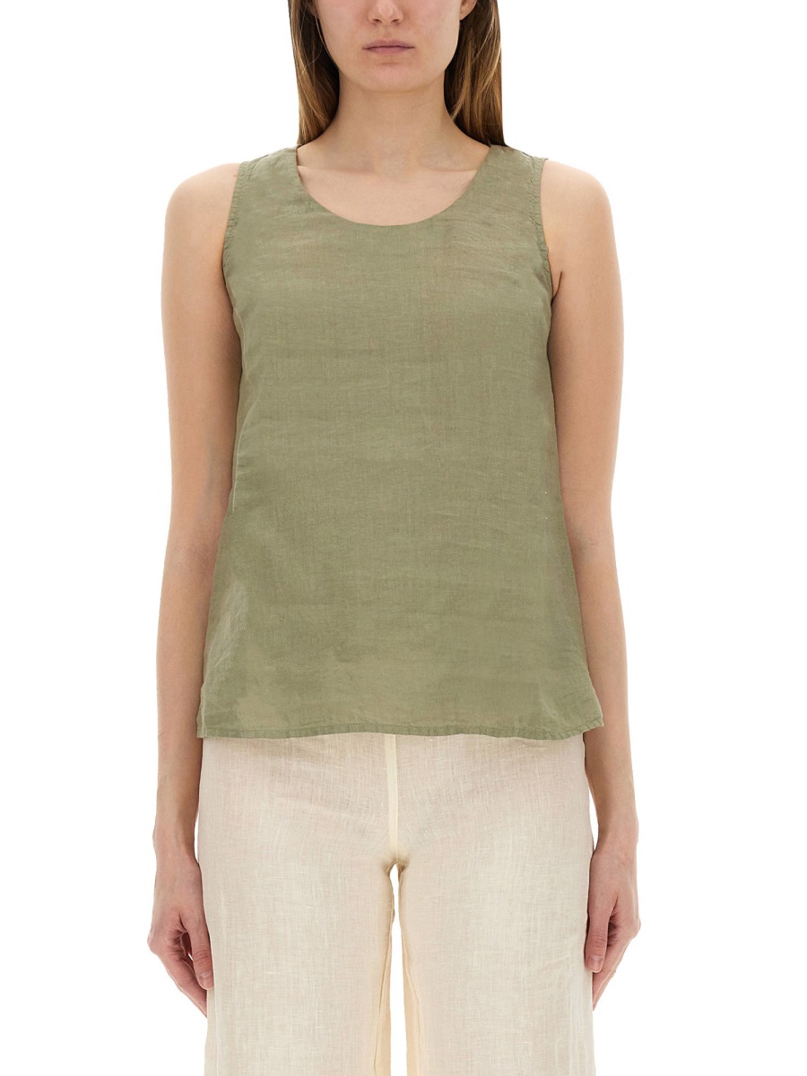 LINEN TOP 32ALIW1PJD000B317000035 (120% lino / タンクトップ・キャミソール ) | 120% lino (120% リノ)