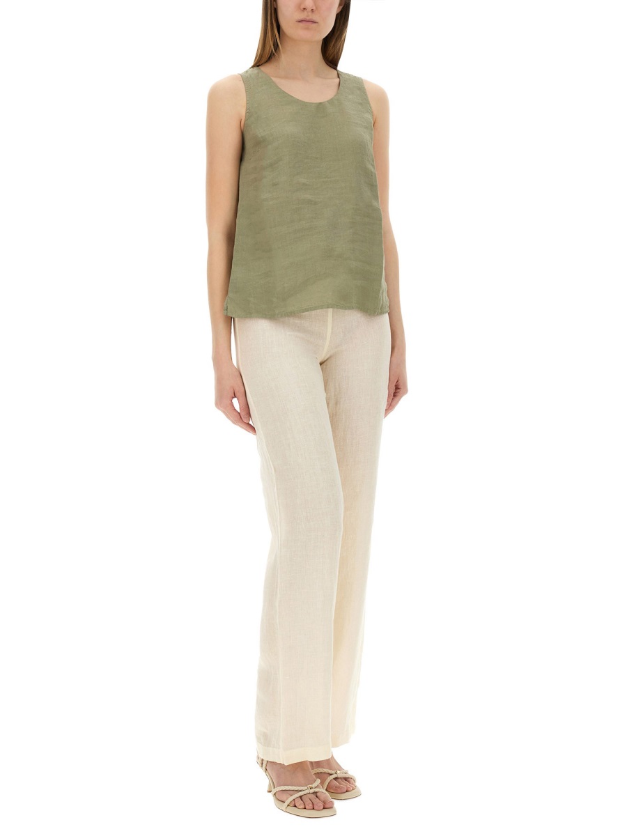 LINEN TOP 32ALIW1PJD000B317000035 (120% lino / タンクトップ・キャミソール ) | 120% lino (120% リノ)(1)