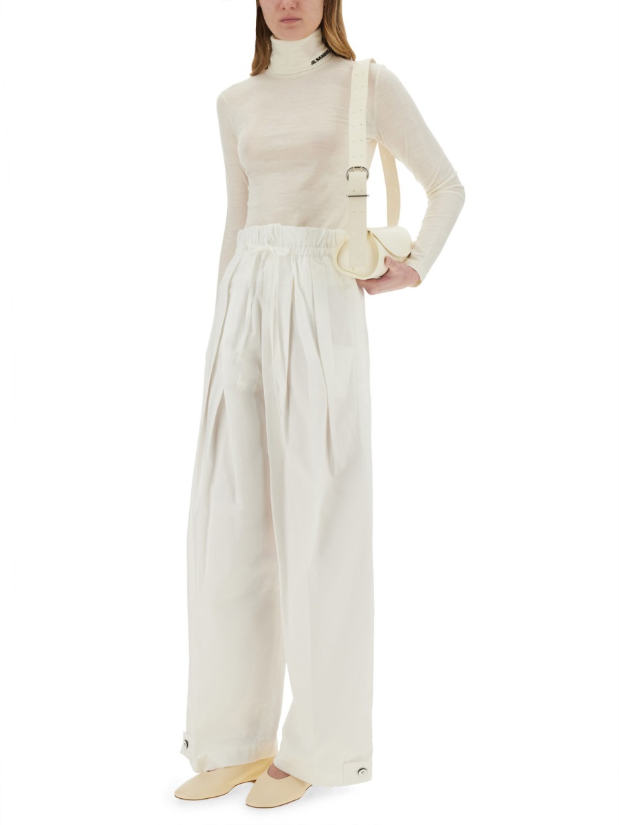 JIL SANDER Wide Cotton Pants