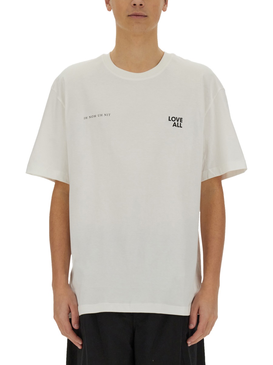 Tシャツ・カットソー IH NOM UH NIT JESUS LOVE ALL PRINT T-SHIRT (NUS25281 081) JESUS LOVE ALL PRINT T-SHIRT NUS25281081(Tシャツ
