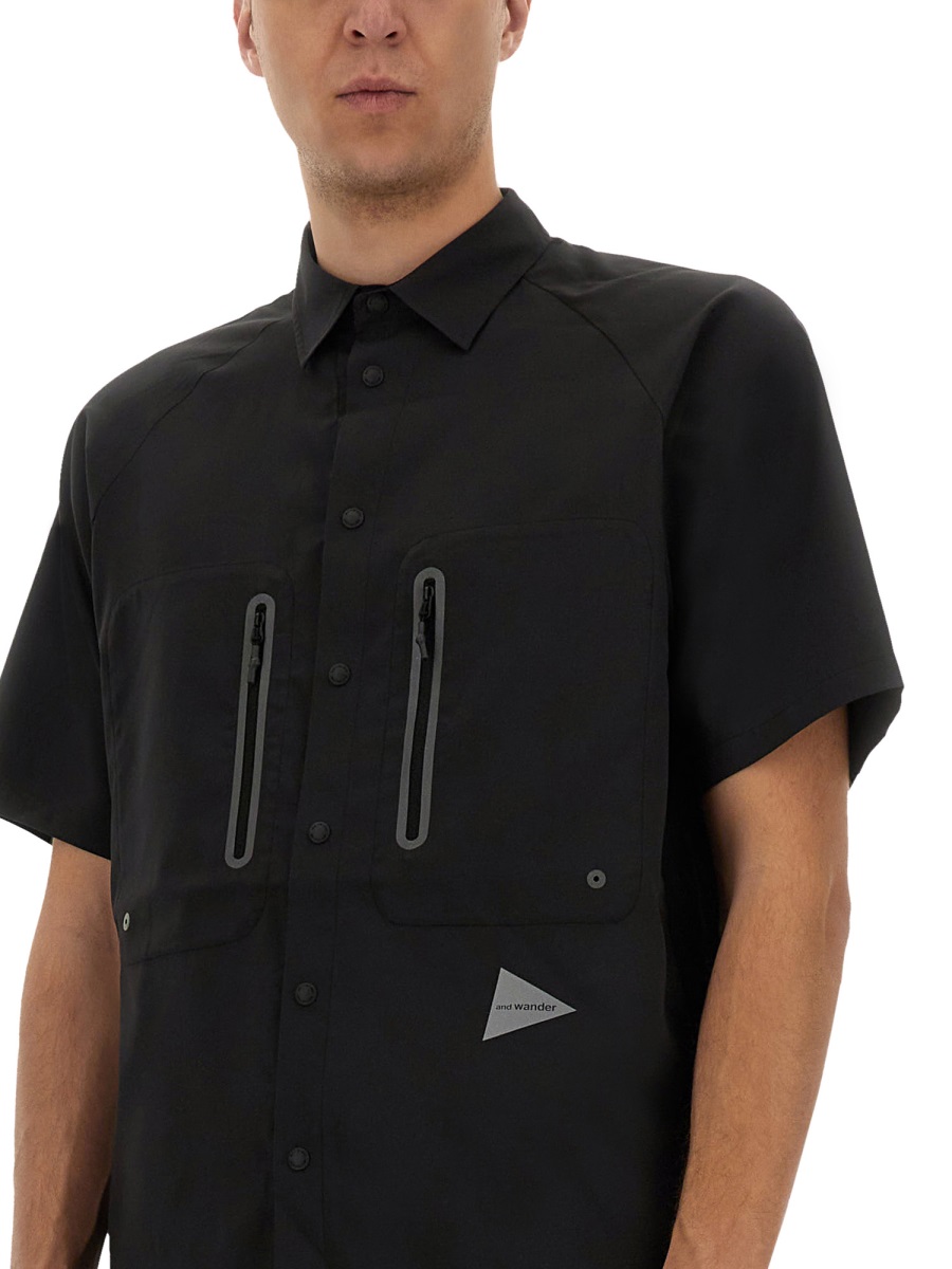 SHIRT WITH LOGO 5745153020010 (and wander / シャツ・ブラウス ) | and wander (アンドワンダー)(3)