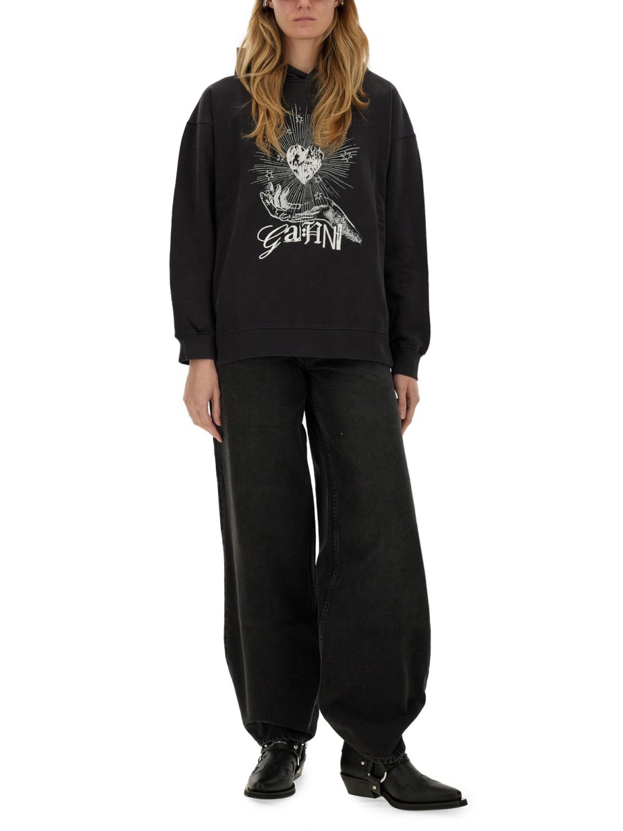 "BLACK ISOLI HEART" HOODIE T4082252 (GANNI / スウェット・フーディー ) | GANNI (ガニー)(1)