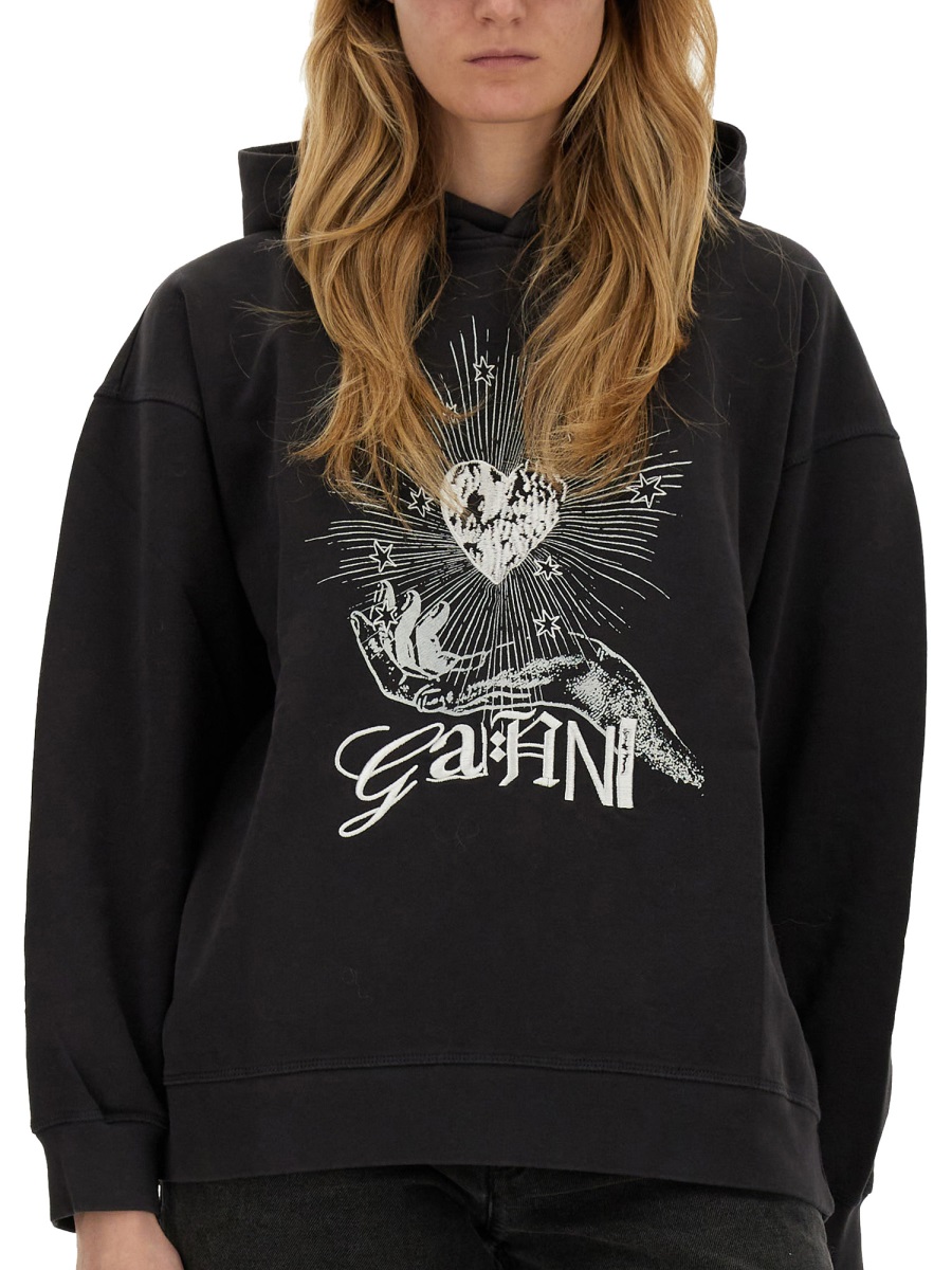 "BLACK ISOLI HEART" HOODIE T4082252 (GANNI / スウェット・フーディー ) | GANNI (ガニー)(3)