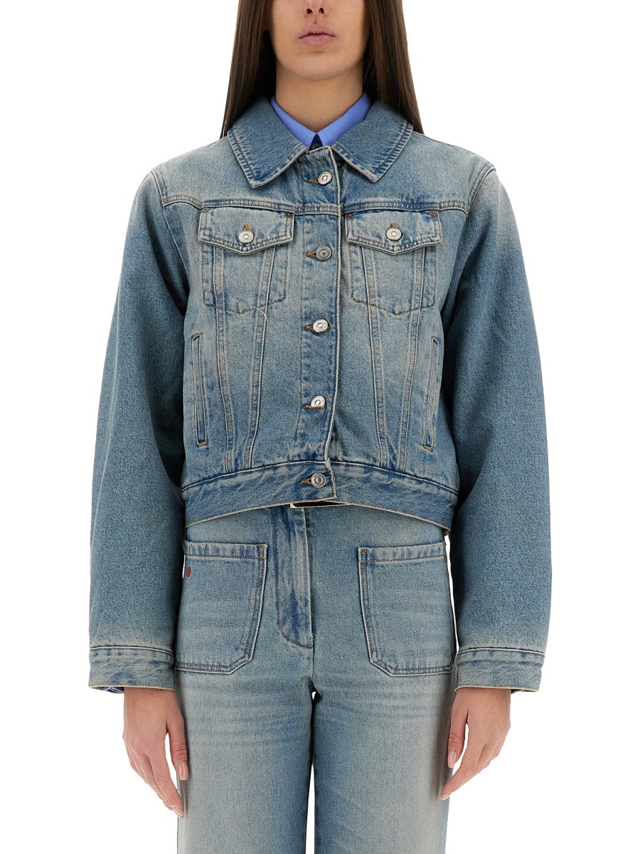 PADDED DENIM JACKET 1125DJK006006APALEBLUEWASH (VICTORIA BECKHAM / カジュアルジャケット ) | VICTORIA BECKHAM (ヴィクトリア ベッカム)