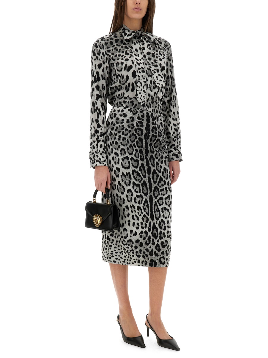 LEOPARD PRINT BOW CHARMEUSE SHIRT F5T19TFSADDHI13N (Dolce & Gabbana / シャツ・ブラウス ) | Dolce & Gabbana (ドルチェガッバーナ)(1)