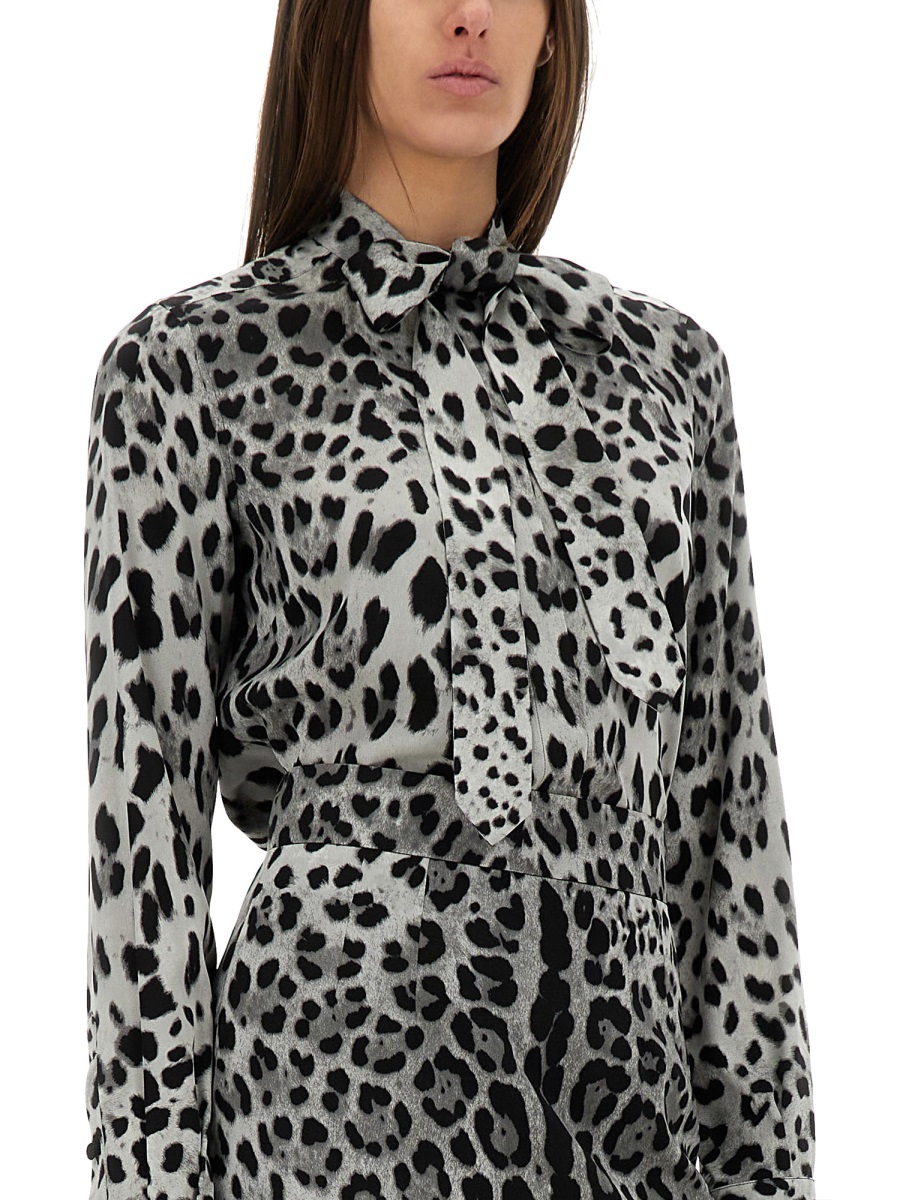 LEOPARD PRINT BOW CHARMEUSE SHIRT F5T19TFSADDHI13N (Dolce & Gabbana / シャツ・ブラウス ) | Dolce & Gabbana (ドルチェガッバーナ)(3)