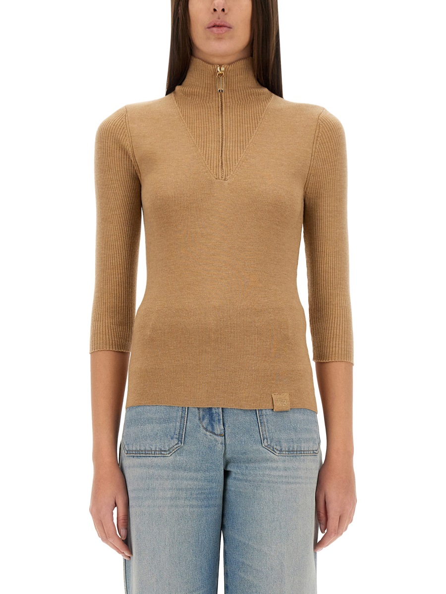 SHIRT WITH ZIP. 1125KJU006051ASANDSTORM (VICTORIA BECKHAM / ニット・セーター・カーディガン ) | VICTORIA BECKHAM (ヴィクトリア ベッカム)