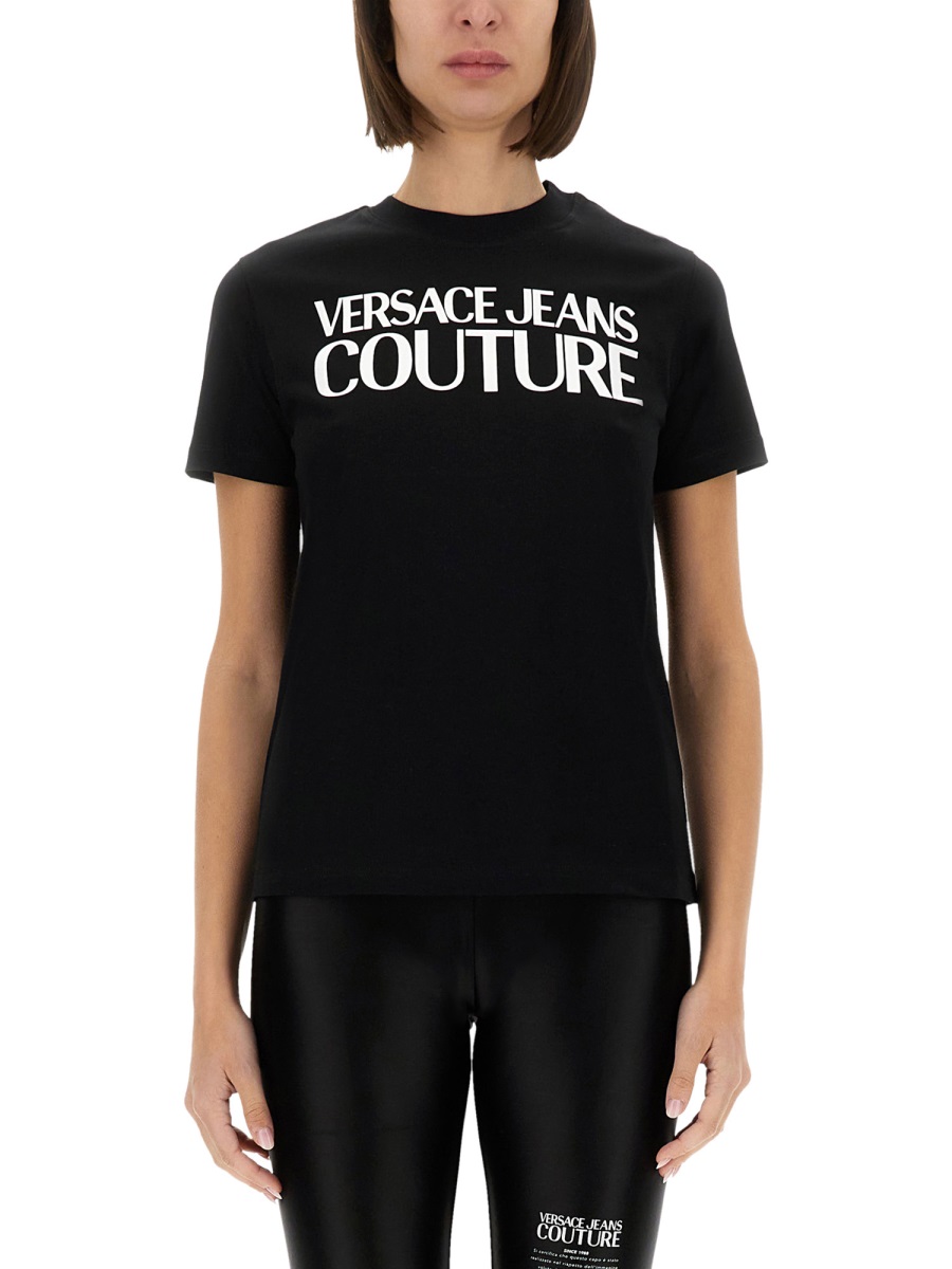 T-SHIRT WITH LOGO 78HAHE05CJ00E899 (VERSACE JEANS COUTURE / Tシャツ・カットソー ) | VERSACE JEANS COUTURE (ヴェルサーチェ ジーンズ クチュール)