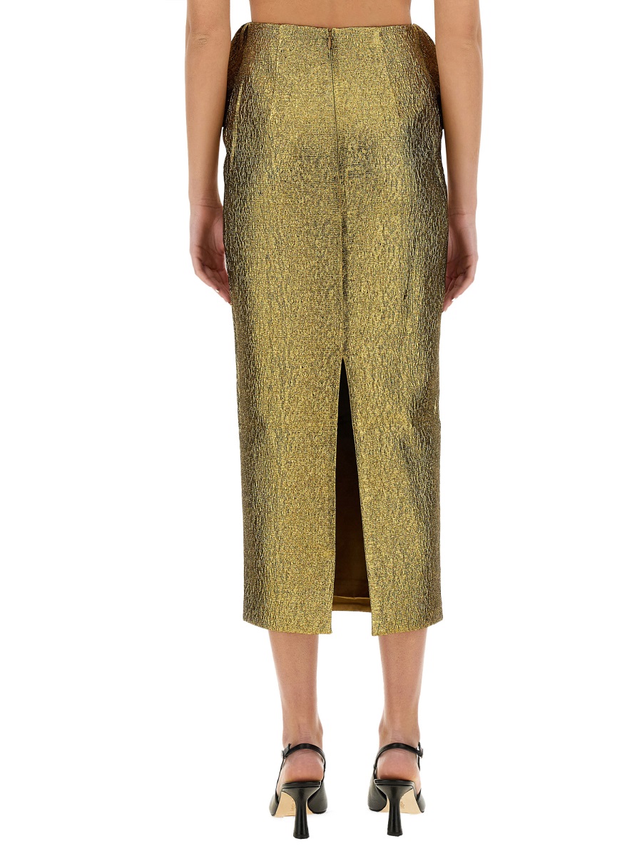 METALLIC JACQUARD MIDI SKIRT RS25902MSKGDGOLD (self-portrait / スカート ) | self-portrait (セルフ・ポートレイト)(2)