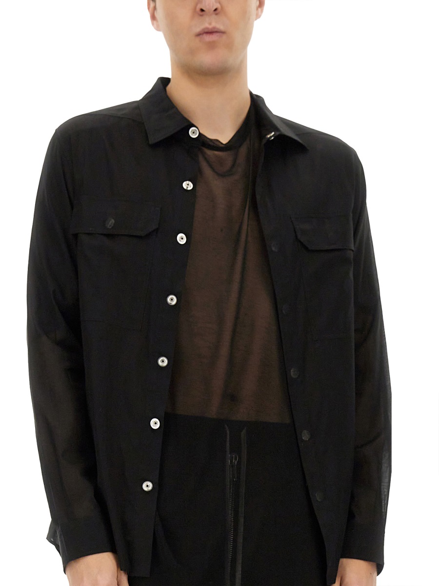 OUTERSHIRT IN CELADON RU01E5236CV09 (Rick Owens / シャツ・ブラウス ) | Rick Owens (リック オウエンス)(3)