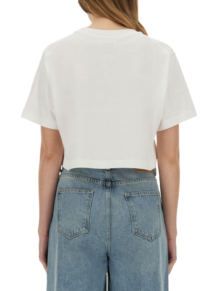 CROPPED T-SHIRT WITH LOGO 070532295001 (MOSCHINO JEANS / Tシャツ・カットソー ) | MOSCHINO JEANS (モスキーノ ジーンズ)(2)