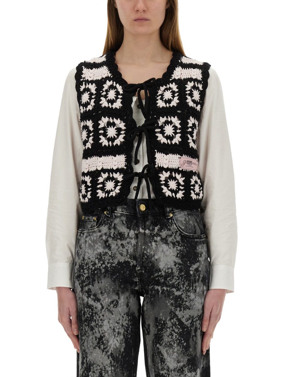 CROCHET KNIT VEST K2440065 (GANNI / ベスト ) | GANNI (ガニー)
