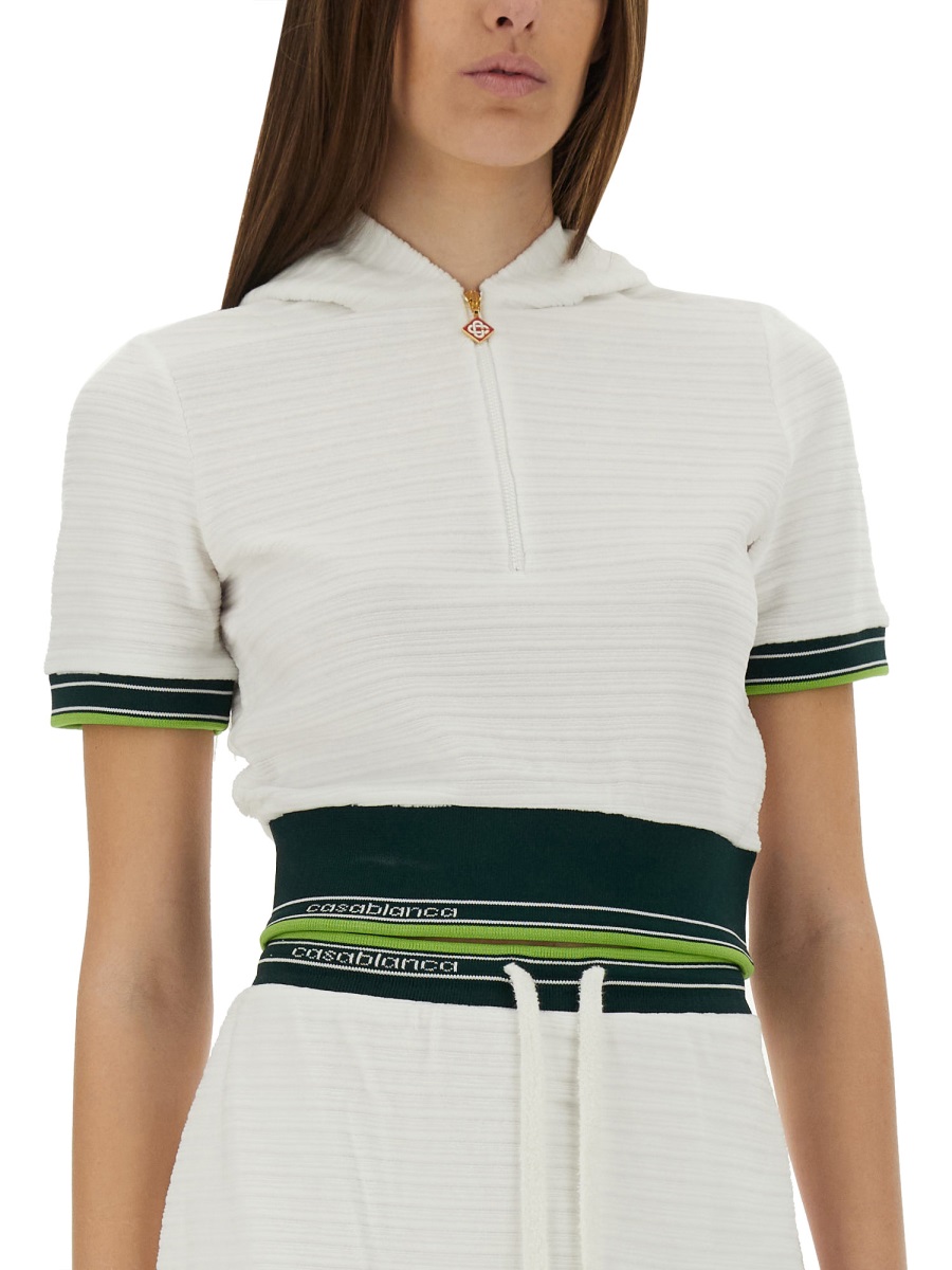CROPPED TENNIS SHIRT WS25JTP35401WHITE (Casablanca / Tシャツ・カットソー ) | Casablanca (カサブランカ)(3)
