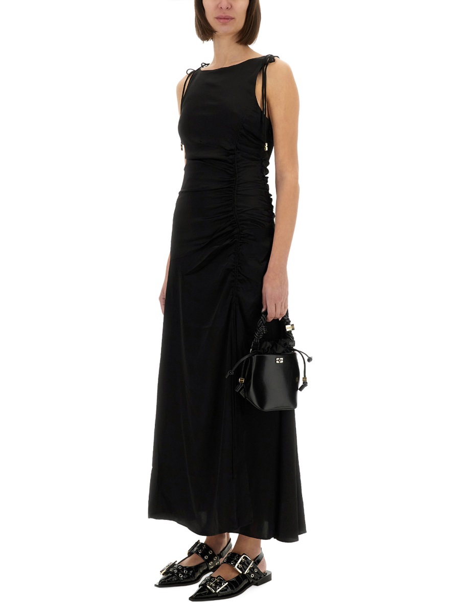 DRAPED SATIN DRESS W0381099 (GANNI / ワンピース・ドレス・オールインワン ) | GANNI (ガニー)(1)