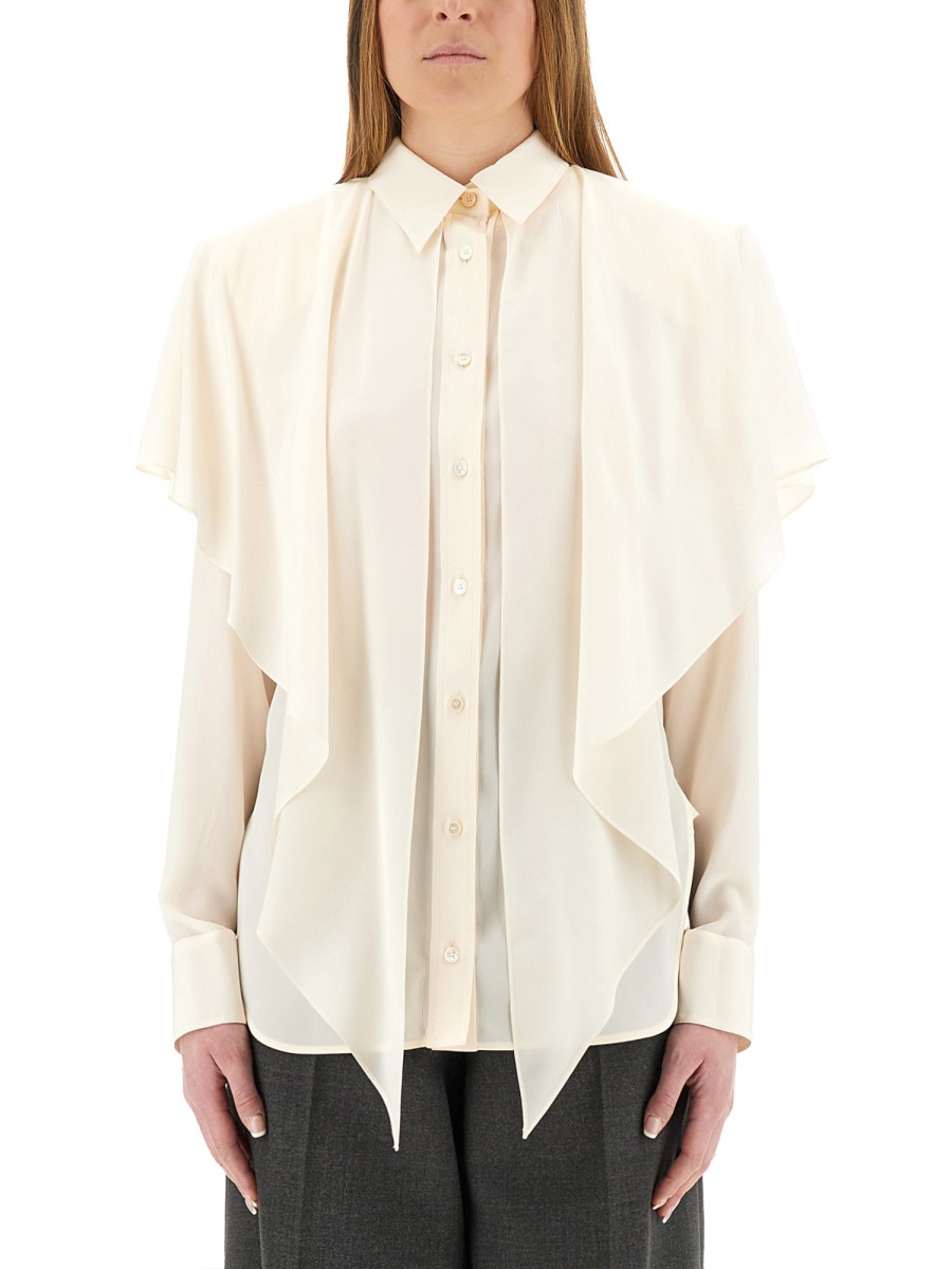 SEMI-TRANSPARENT SHIRT WITH LAYERED PANEL 620154SY2069500 (Stella McCartney / シャツ・ブラウス ) | Stella McCartney (ステラ マッカートニー)