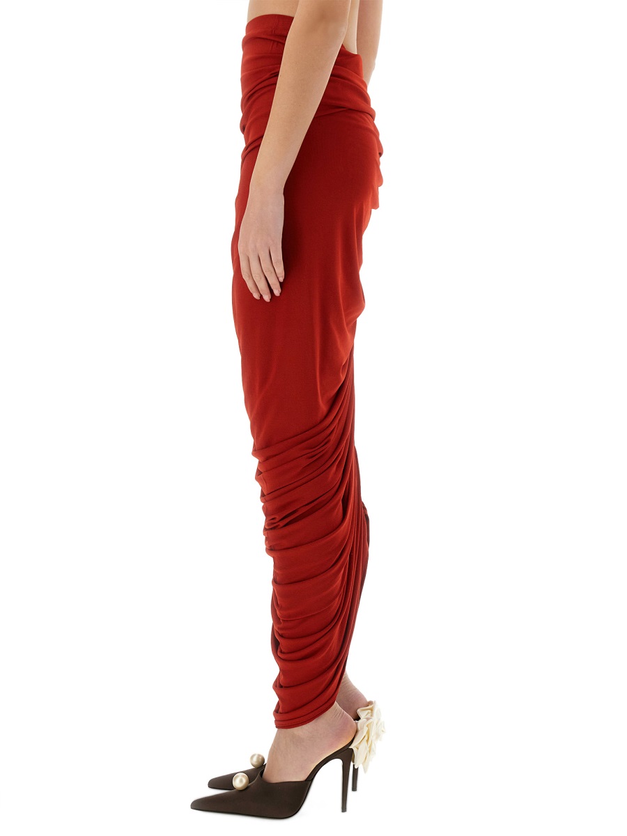 ASYMMETRICAL DRAPED MIDI SKIRT 442525RED (MAGDA BUTRYM / スカート ) | MAGDA BUTRYM (マグダブトリム)(3)