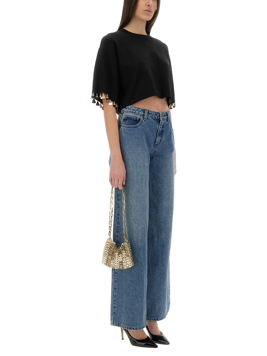 KNIT CROP T-SHIRT 25EMPU041ML0279P001 (Rabanne / Tシャツ・カットソー ) | Rabanne (ラバンヌ)(1)