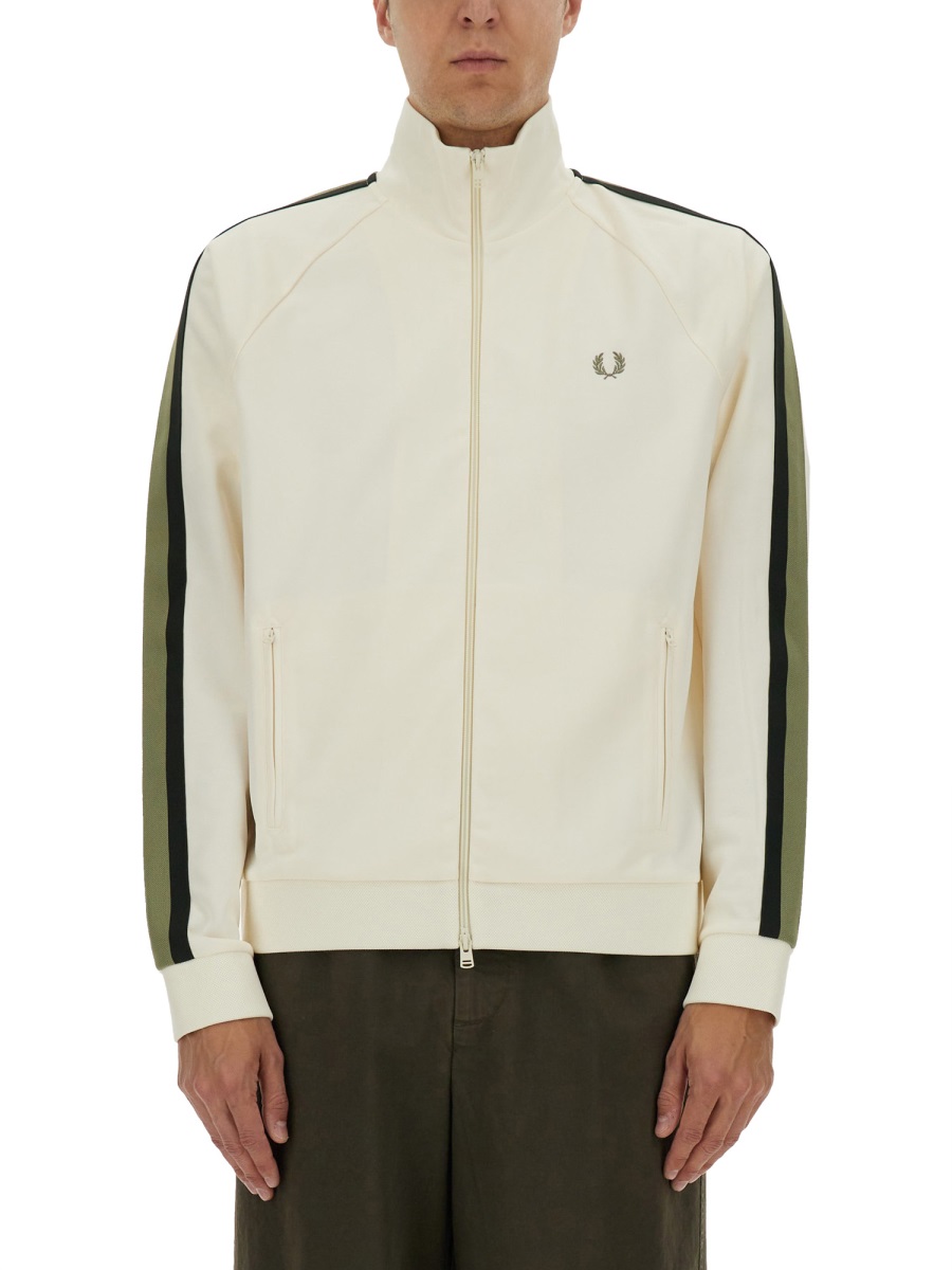 TRACK JACKET WITH TWO-COLOR WEBBING FPJ904554760 (FRED PERRY / スウェット・フーディー ) | FRED PERRY (フレッドペリー)