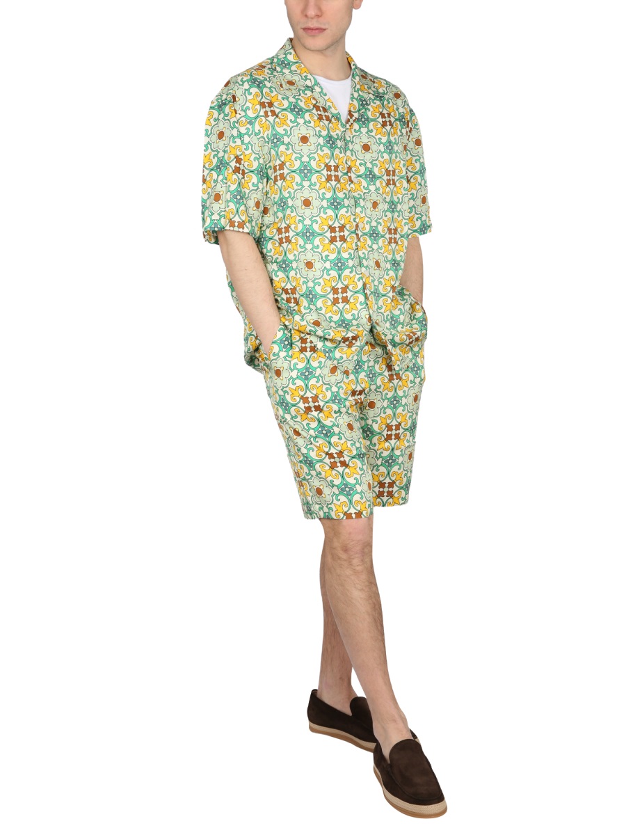 BERMUDA FAIENCE BS122VI004GREEN (Drôle De Monsieur / ショートパンツ ) | Drôle De Monsieur (ドロールドムッシュ)(1)