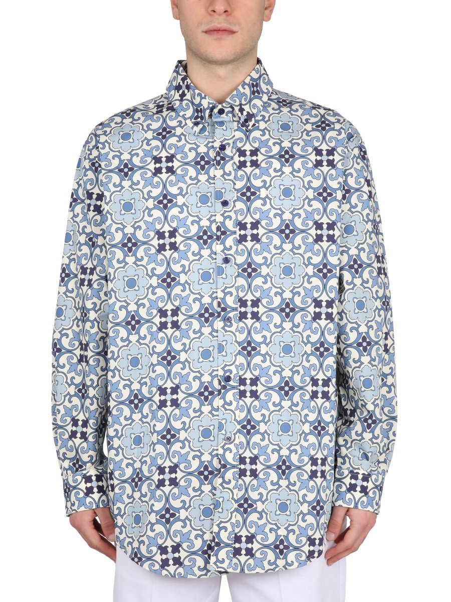 FAIENCE SHIRT SH136CO049BLUE (Drôle De Monsieur / シャツ・ブラウス ) | Drôle De Monsieur (ドロールドムッシュ)