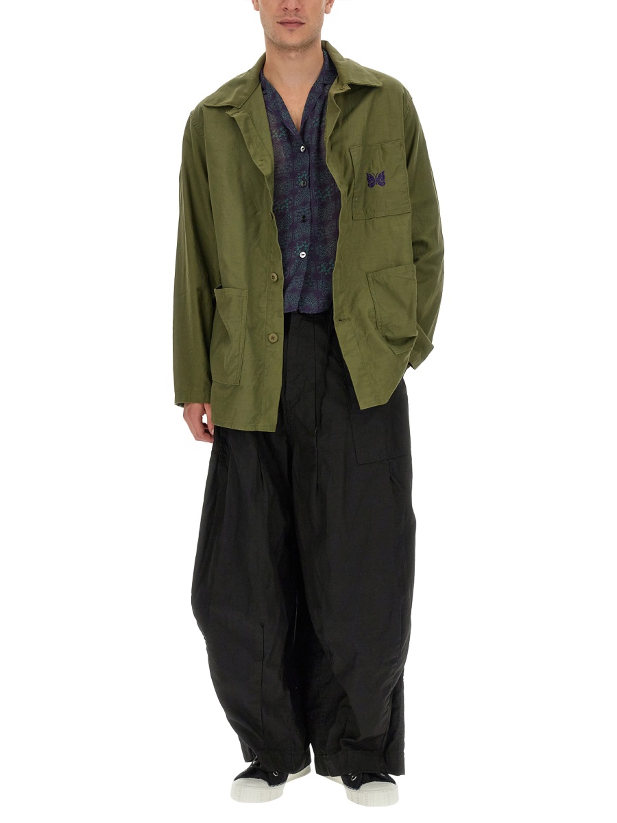 SHIRT WITH LOGO EMBROIDERY MR220BOLIVE (Needles / シャツ・ブラウス ) | Needles (ニードルズ)(1)