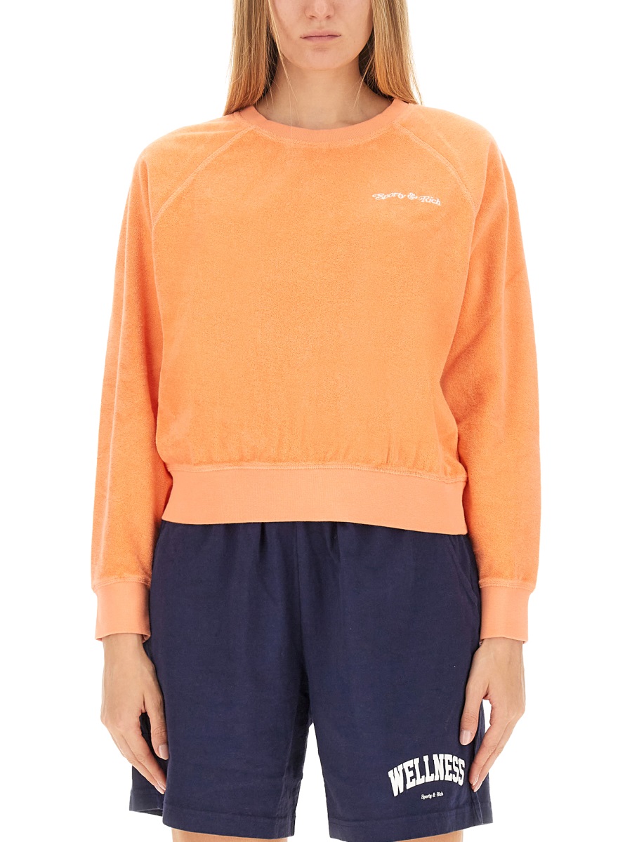 SWEATSHIRT WITH LOGO CR971MLMELONWHITE (Sporty & Rich / スウェット・フーディー ) | Sporty & Rich (スポーティアンドリッチ)