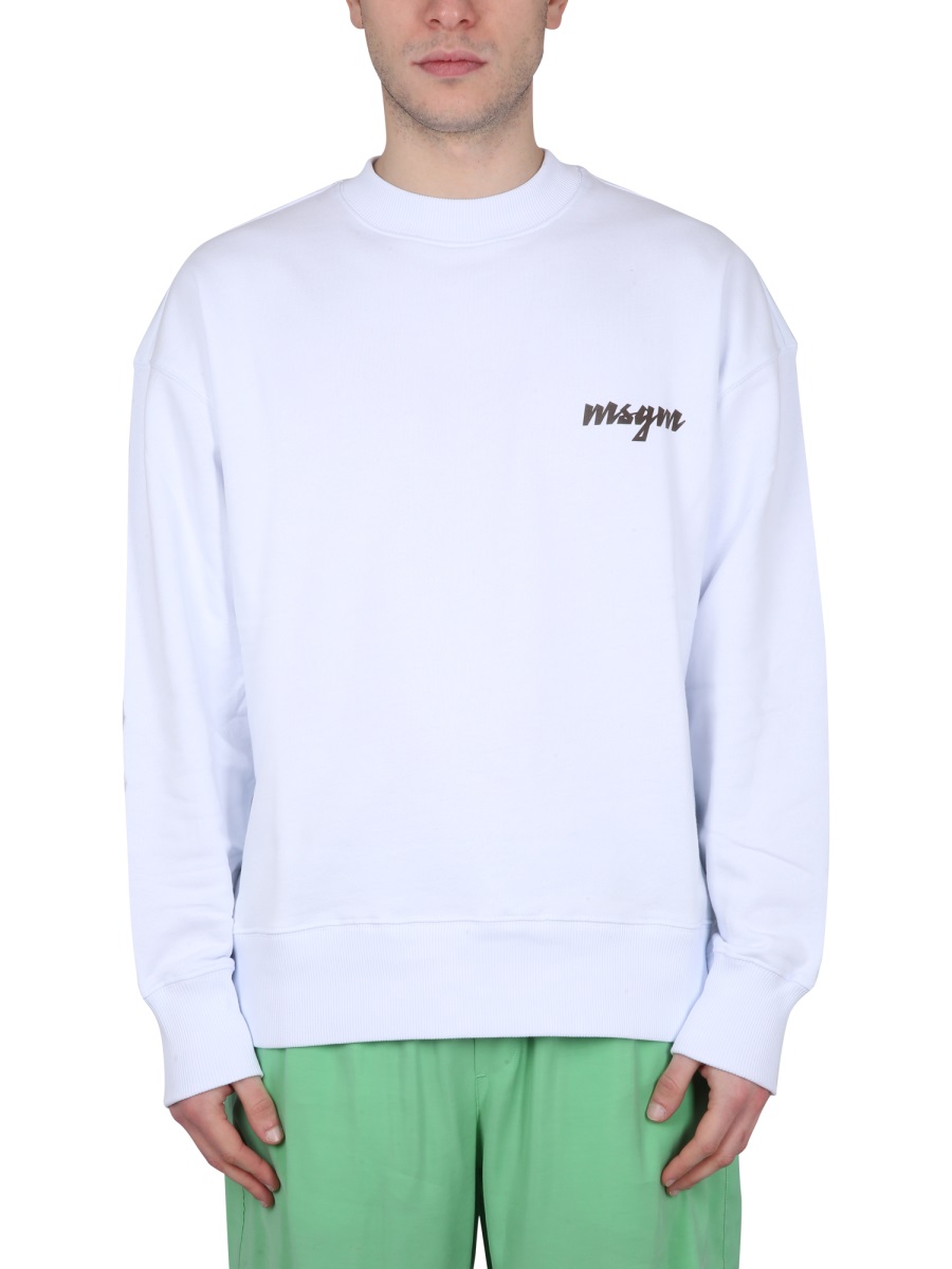CREWNECK SWEATSHIRT WITH LOGO 3440MM19223700001 (MSGM / スウェット・フーディー ) | MSGM (エムエスジーエム)