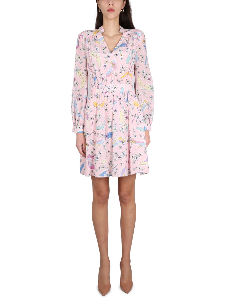 "HEELS AND FLOWERS" DRESS 045411401223 (BOUTIQUE MOSCHINO / ワンピース・ドレス・オールインワン ) | BOUTIQUE MOSCHINO (ブティック モスキーノ)