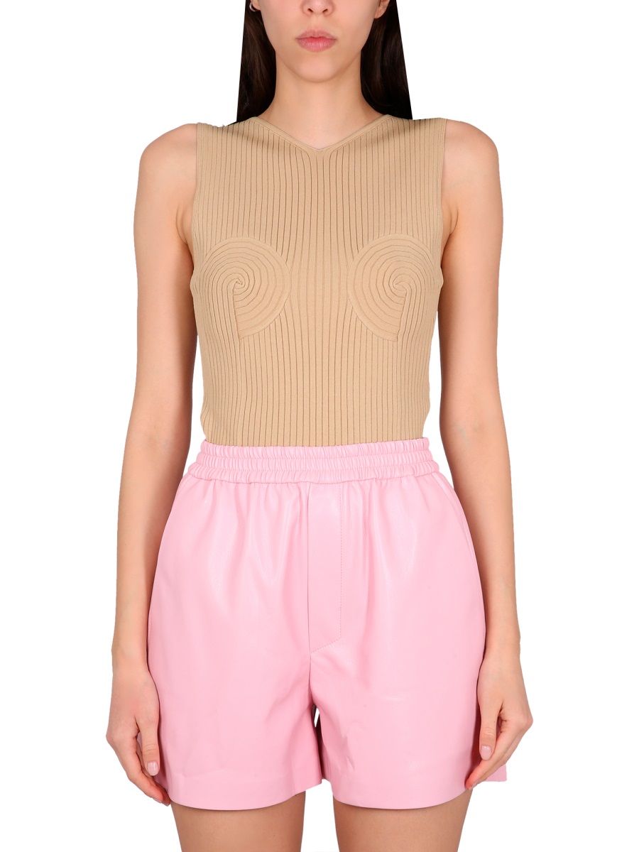 RIBBED TOPS NW23RSTP00673SAND (Nanushka / Tシャツ・カットソー ) | Nanushka (ナヌーシュカ)