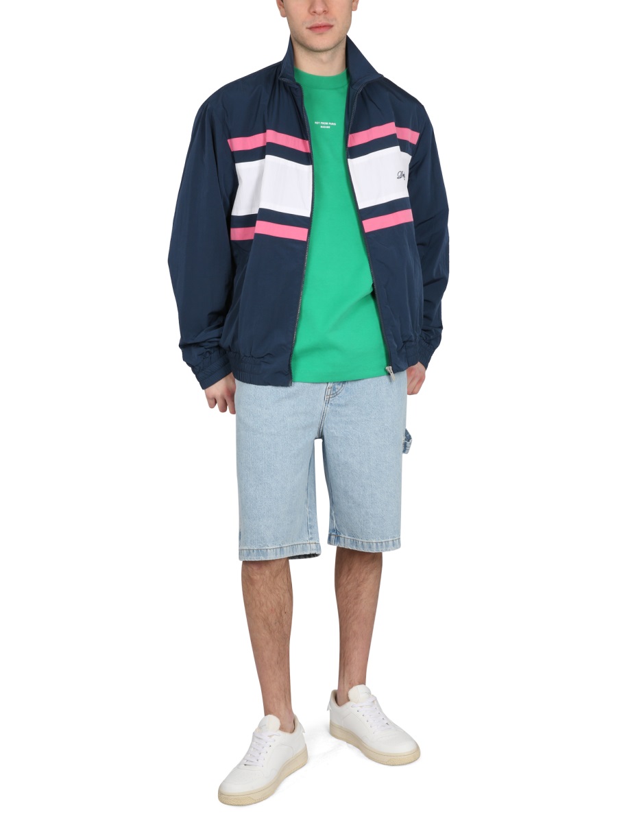 JACKET WITH LOGO EMBROIDERY JT133PA002NAVY (Drôle De Monsieur / カジュアルジャケット ) | Drôle De Monsieur (ドロールドムッシュ)(1)