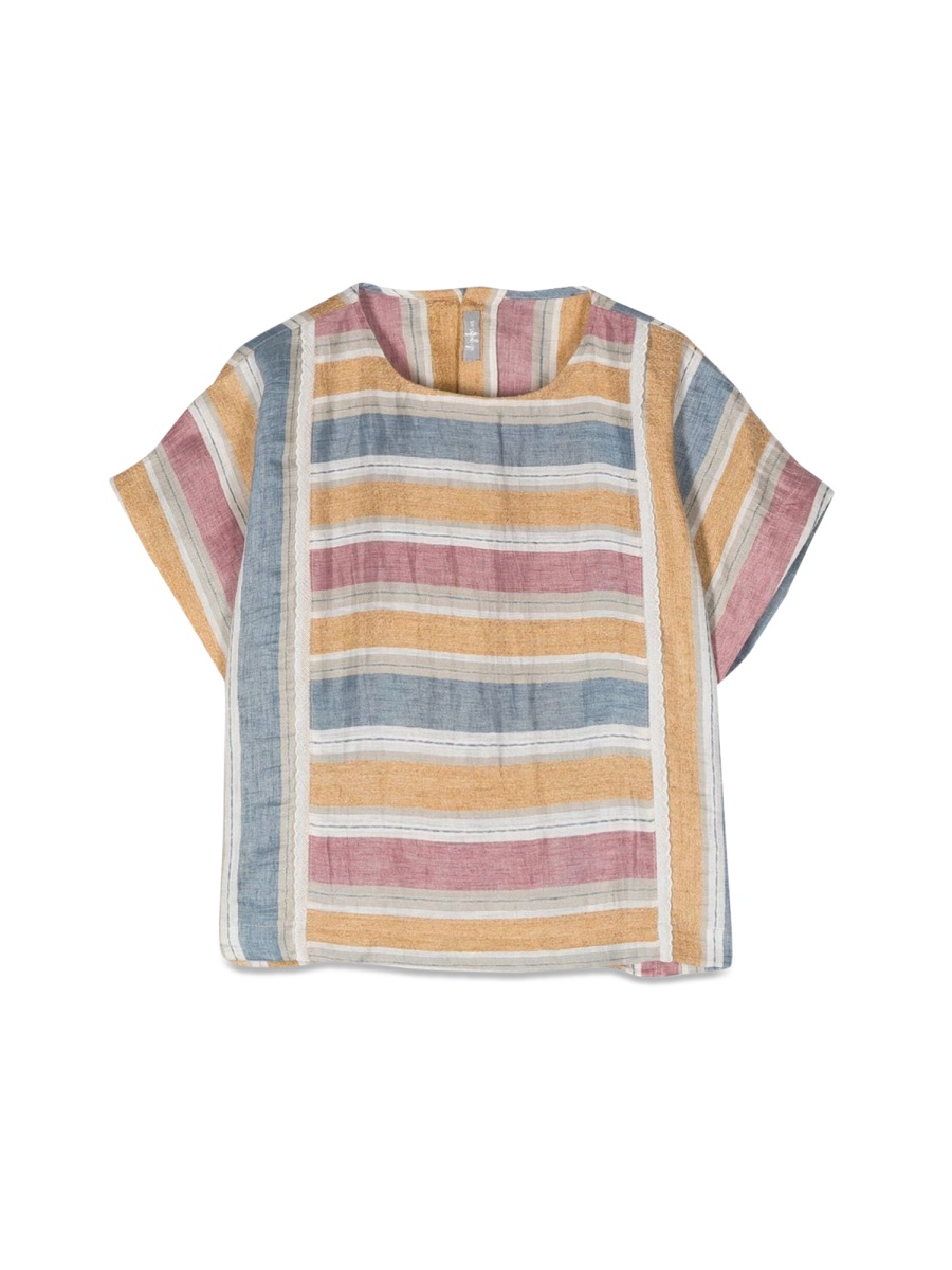 striped short sleeve blouse P23CC090L1014K236 (il gufo / シャツ・ブラウス ) | il gufo (イルグッフォ)