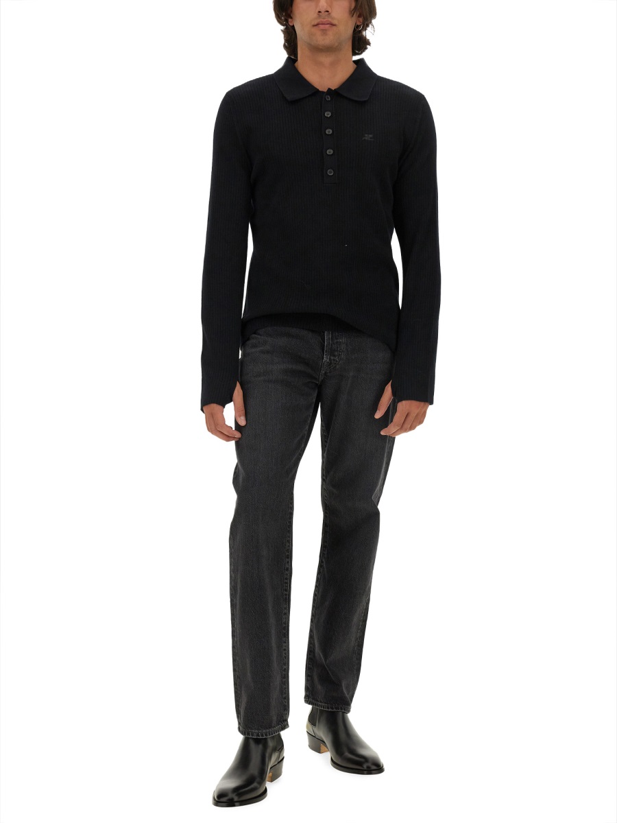 POLO WITH LOGO 324MPO038FI00499999 (Courrèges / ポロシャツ ) | Courrèges (クレージュ)(1)