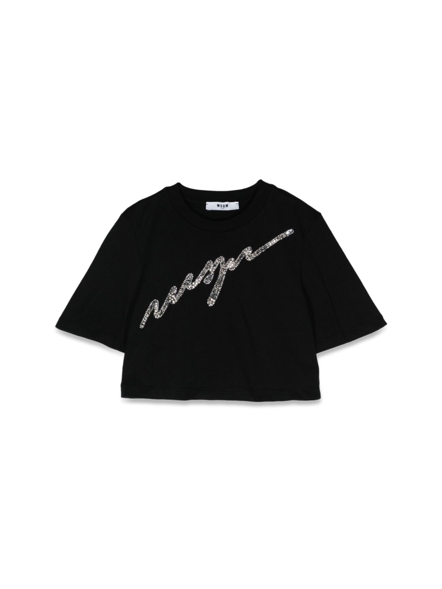 crop girl t-shirt F4MSJGTH116K110 (MSGM / Tシャツ・カットソー ) | MSGM (エムエスジーエム)