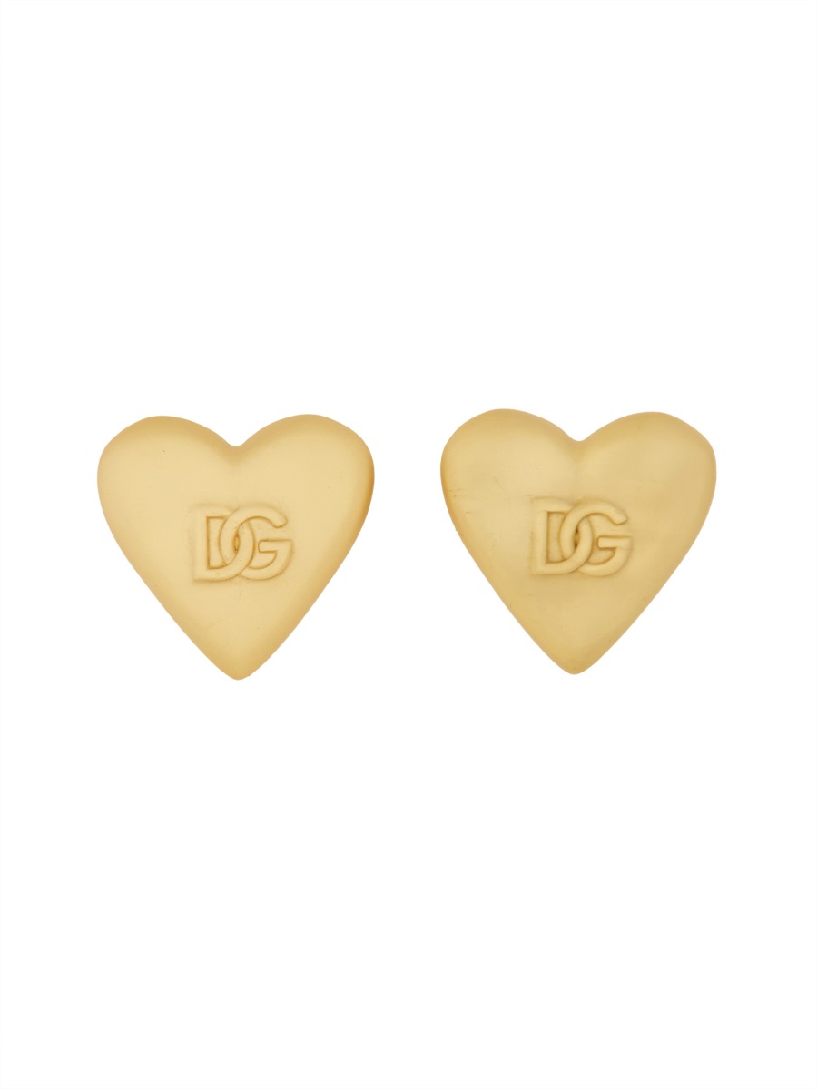 HEART EARRINGS WITH DG LOGO WEQ8S2W1111ZOO00 (Dolce & Gabbana / ピアス・イヤリング ) | Dolce & Gabbana (ドルチェガッバーナ)