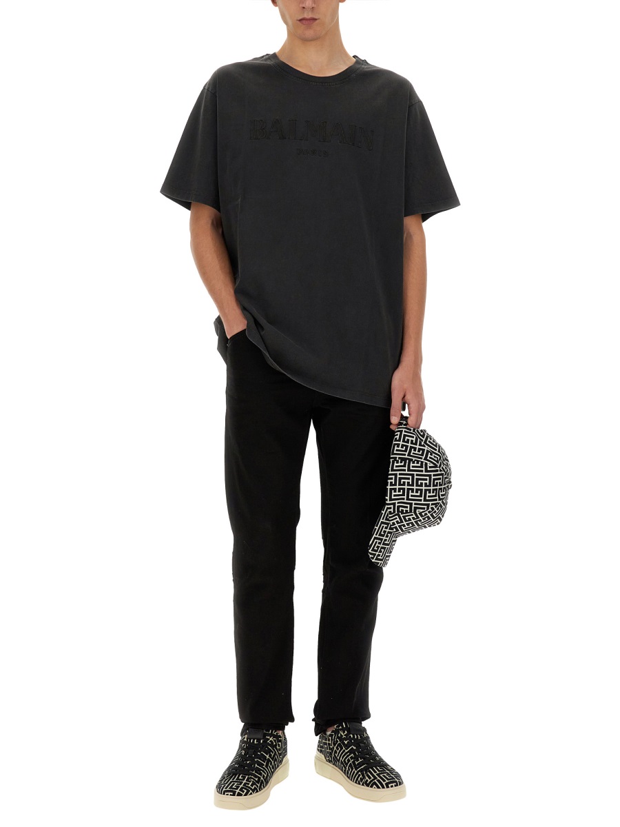 T-SHIRT WITH LOGO DH1EG010BC72YGD (Balmain / Tシャツ・カットソー ) | Balmain (バルマン)(1)