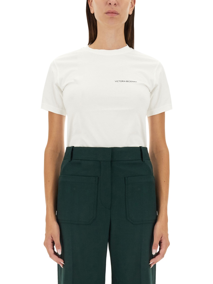 T-SHIRT WITH LOGO 1424JTS005890AWHITE (VICTORIA BECKHAM / Tシャツ・カットソー ) | VICTORIA BECKHAM (ヴィクトリア ベッカム)