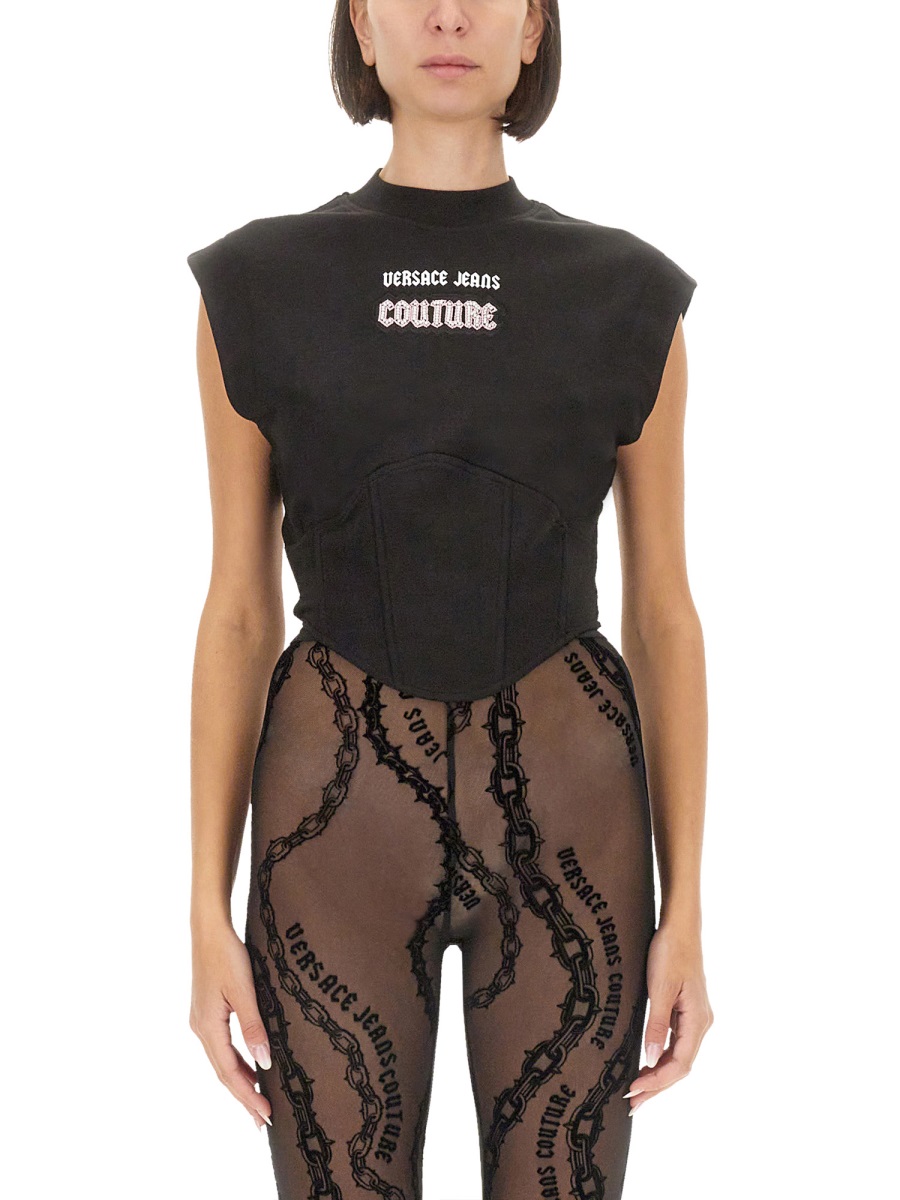TOPS WITH LOGO 77HAH611J0005899 (VERSACE JEANS COUTURE / タンクトップ・キャミソール ) | VERSACE JEANS COUTURE (ヴェルサーチェ ジーンズ クチュール)