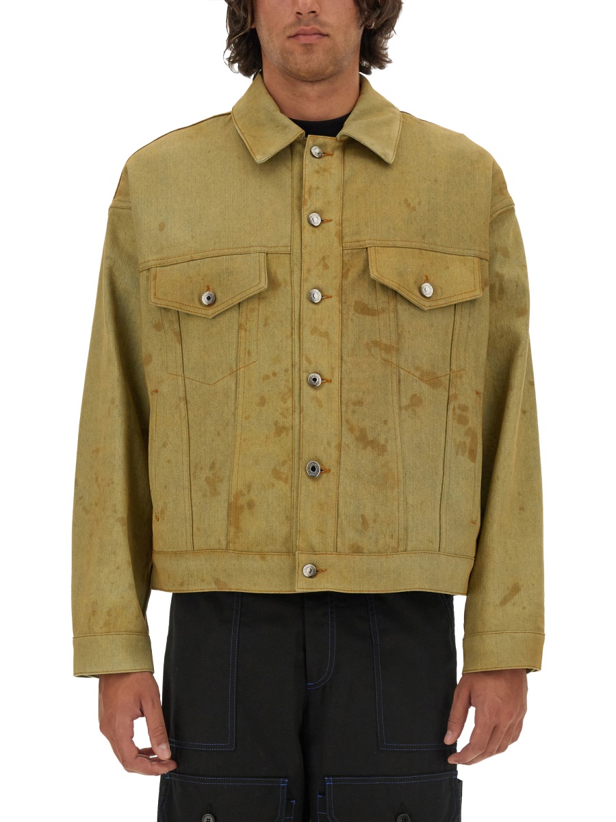 DENIM JACKET DYED IN TEA 3740MH23124761034 (MSGM / カジュアルジャケット ) | MSGM (エムエスジーエム)