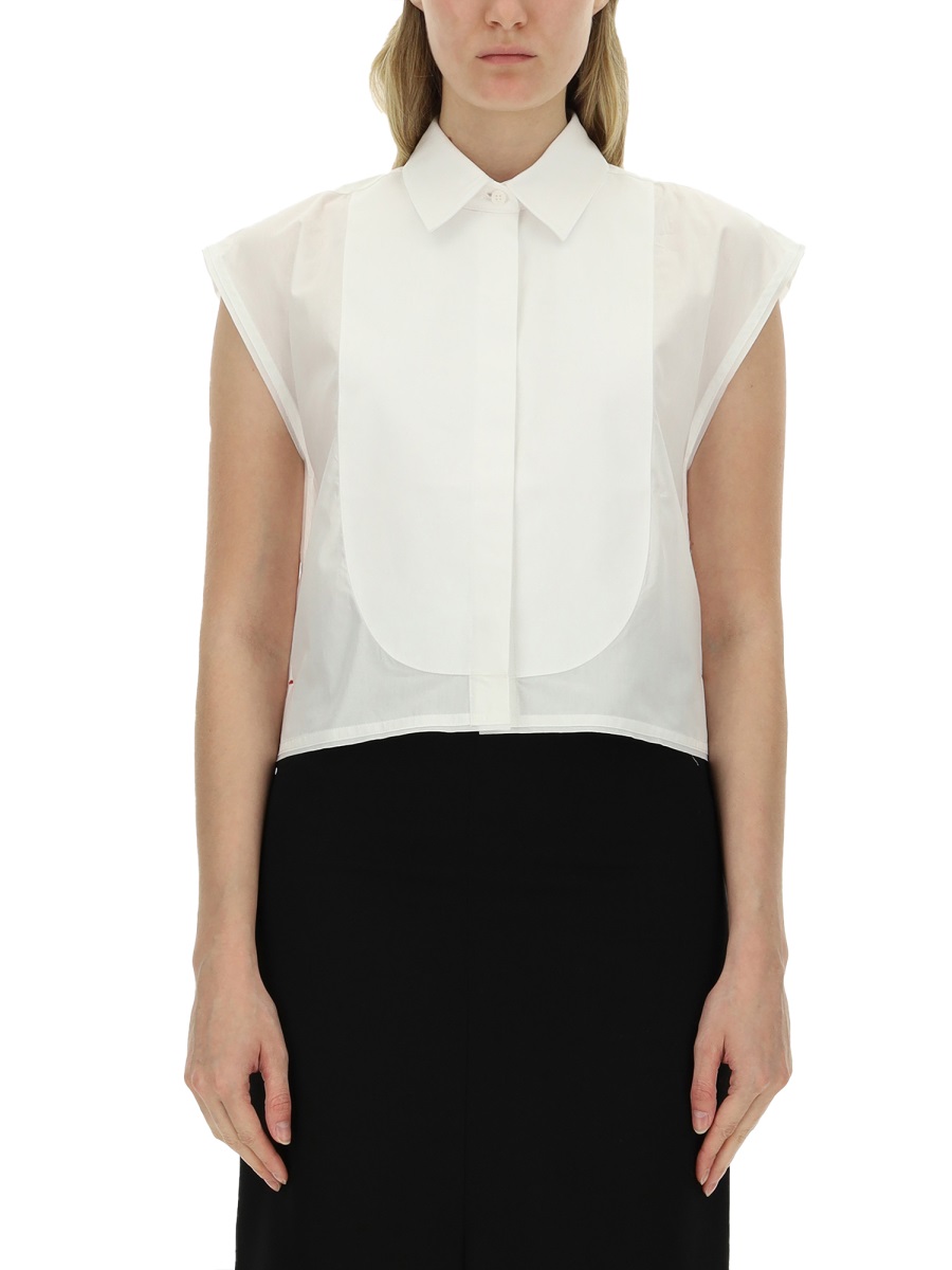 Tシャツ・カットソー Victoria Beckham FW24 COTTON SHIRT (1324WTP005578A_WHITE) COTTON SHIRT 1324WTP005578AWHITE(シャツ・ブラウス