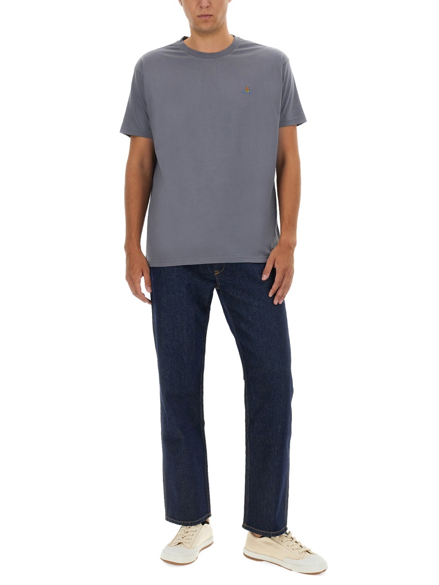 T-SHIRT WITH LOGO 3G010013J001MP407 (Vivienne Westwood / Tシャツ・カットソー ) | Vivienne Westwood (ヴィヴィアン・ウェストウッド)(7)