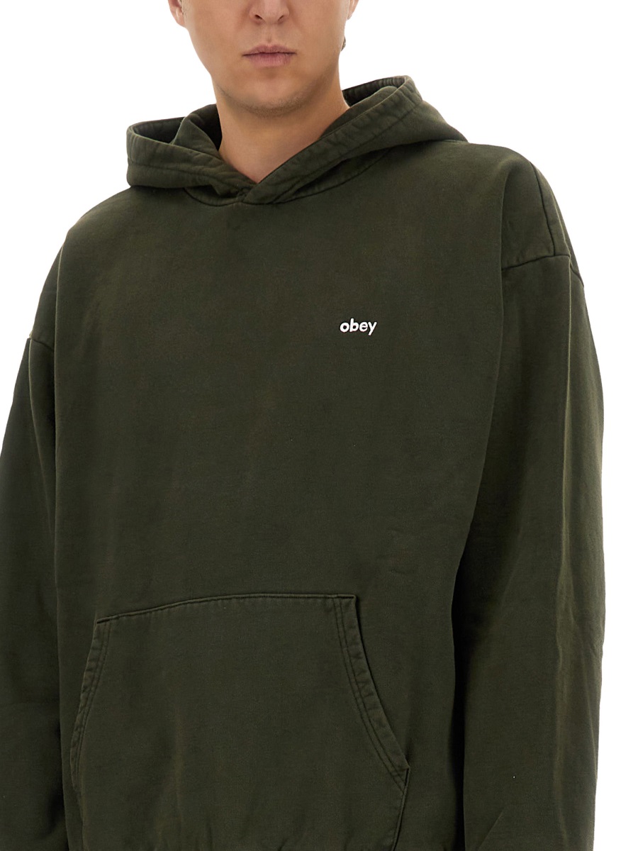 SWEATSHIRT WITH LOGO 112470194PIGMENTROSIN (OBEY / スウェット・フーディー ) | OBEY (オベイ)(3)