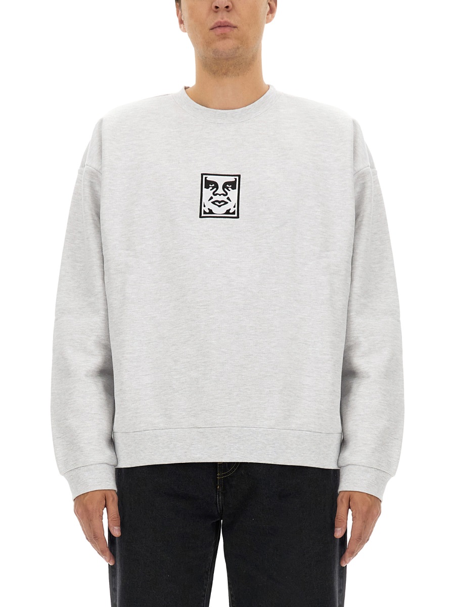 SWEATSHIRT WITH LOGO 112480139ASHGREY (OBEY / スウェット・フーディー ) | OBEY (オベイ)