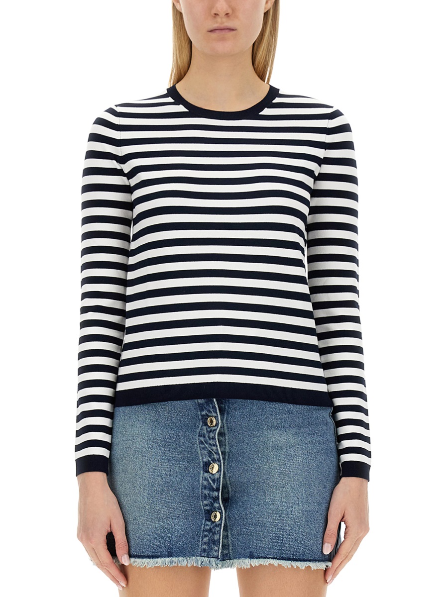 STRIPED SHIRT MR460RZBTK482MDNTBLWHT (MICHAEL MICHAEL KORS / ニット・セーター・カーディガン ) |  MICHAEL MICHAEL KORS (マイケル・マイケル・コース)